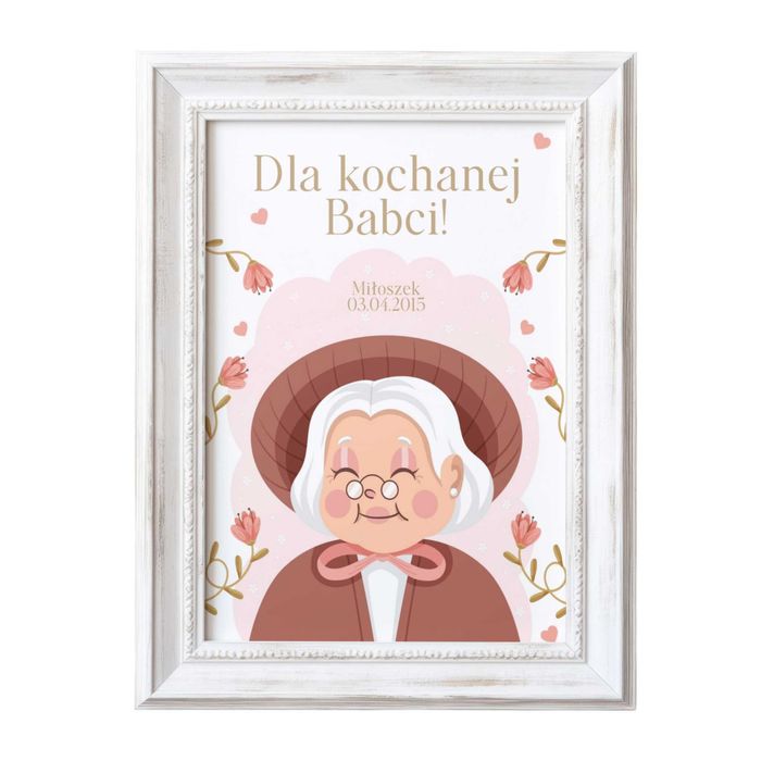 Plakat 20x30 Personalizowany Prezent DZIEŃ BABCI I DZIADKA Upominek