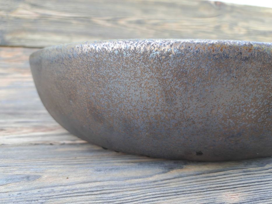 Rustykalna antyczna vintage umywalka ceramiczna - stare złoto, mosiądz