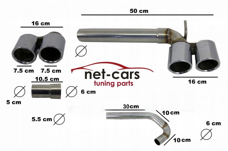 Układ wydechowy + dyfuzor BMW 3 F30 F31 MPerformance czarny połysk