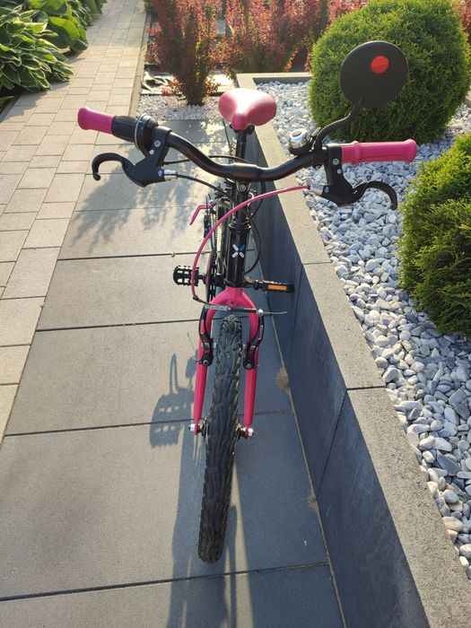 Rower dziewczęcy BTWIN 20 cali róż czarny