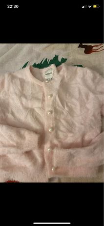 Sweterek różowy kawaii perełki