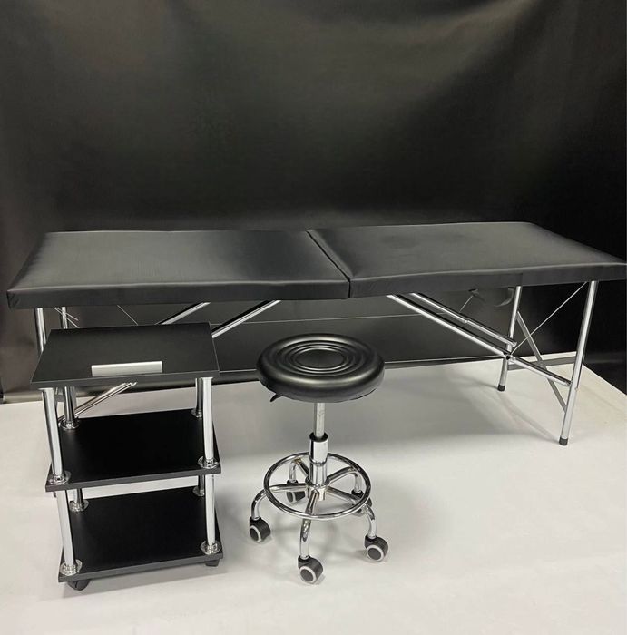 Комплект ВИГІДНО‼️Кушетка косметологічна №54еко-шкіра+етажерка+стілець