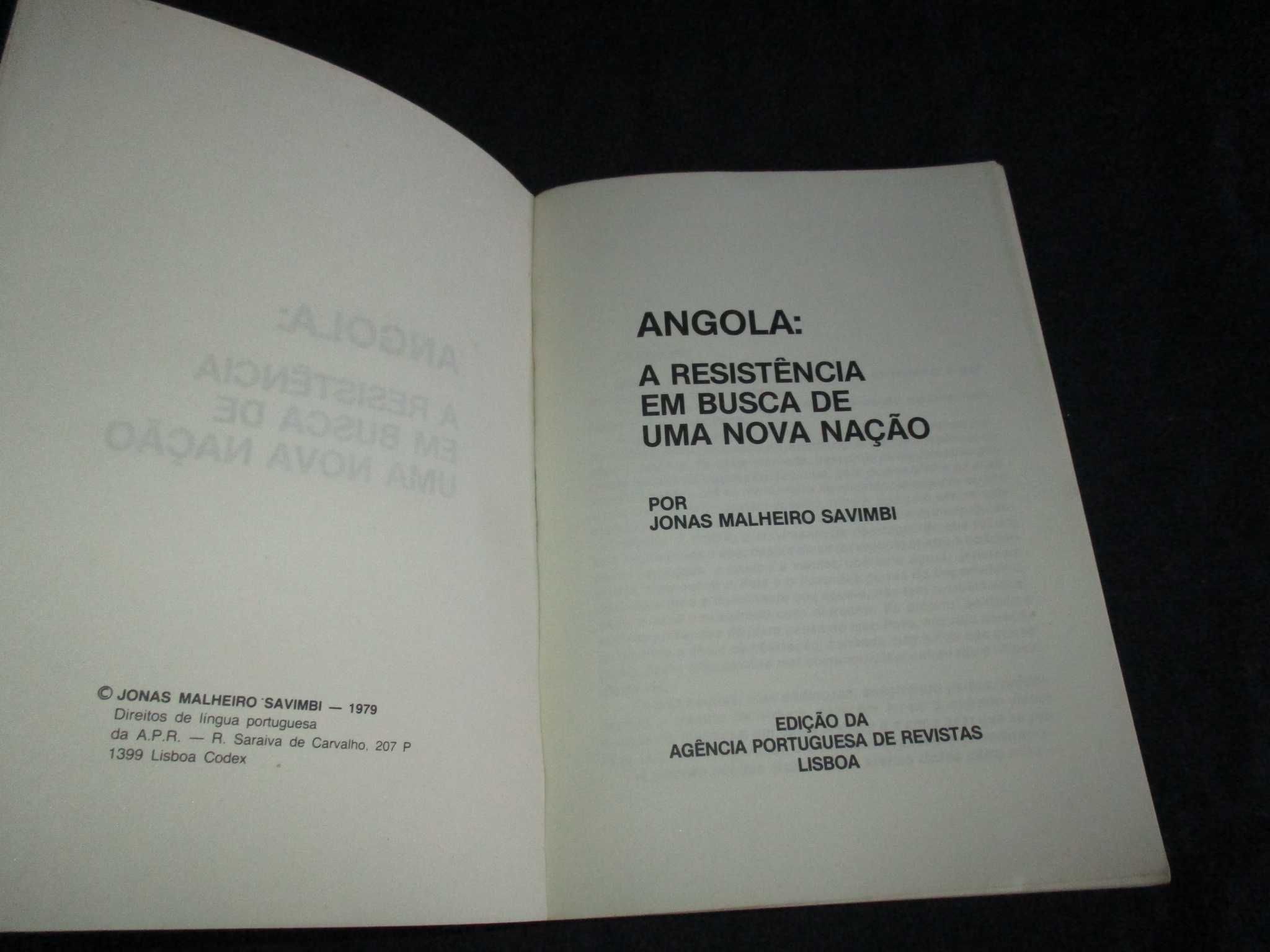 Livro Angola a resistência em busca de uma nova nação Jonas Savimbi