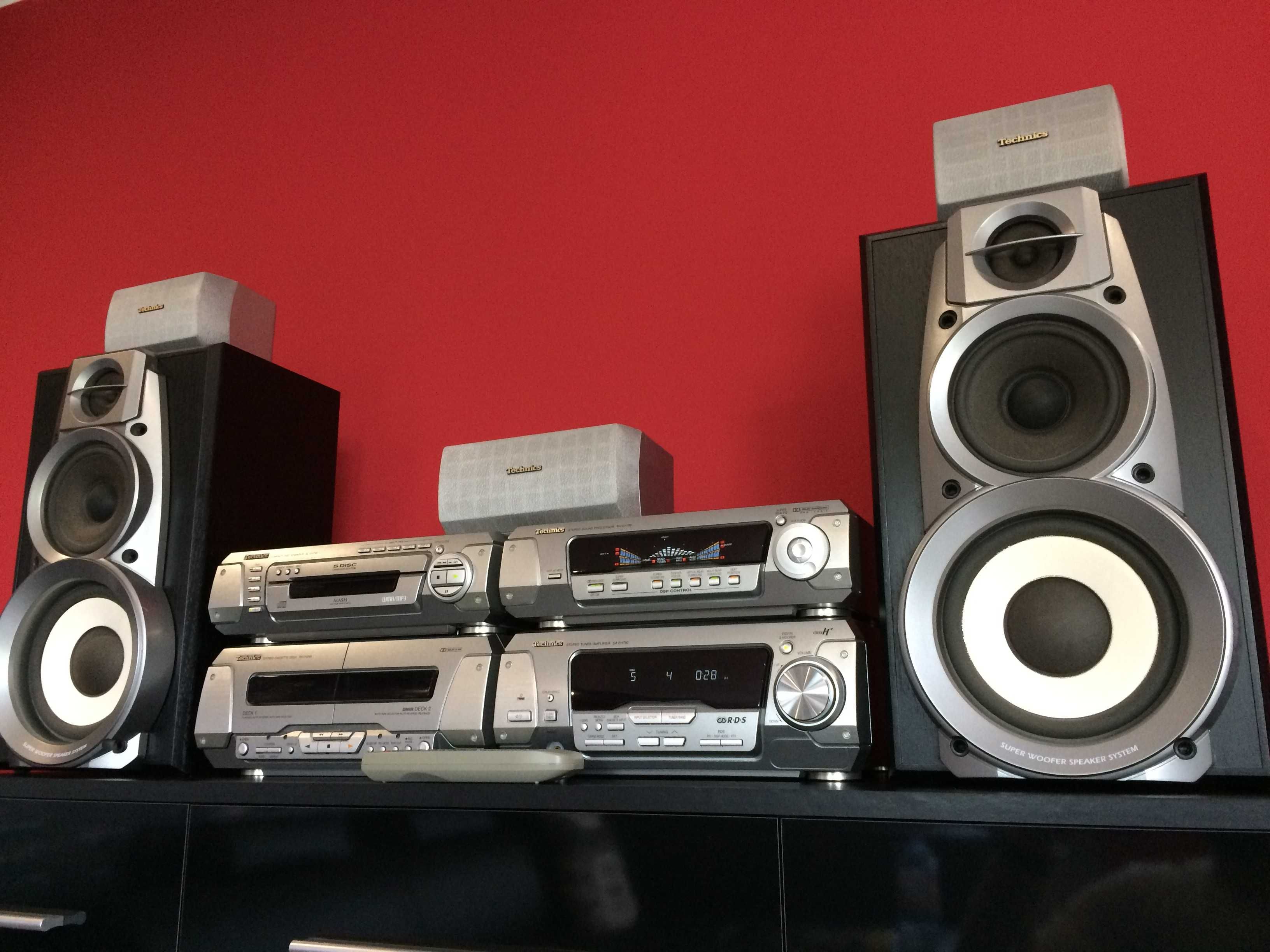 Technics SA-EH790 wieża DSP MP3 Subwoofer Pro Logic 5.1 stan BDB