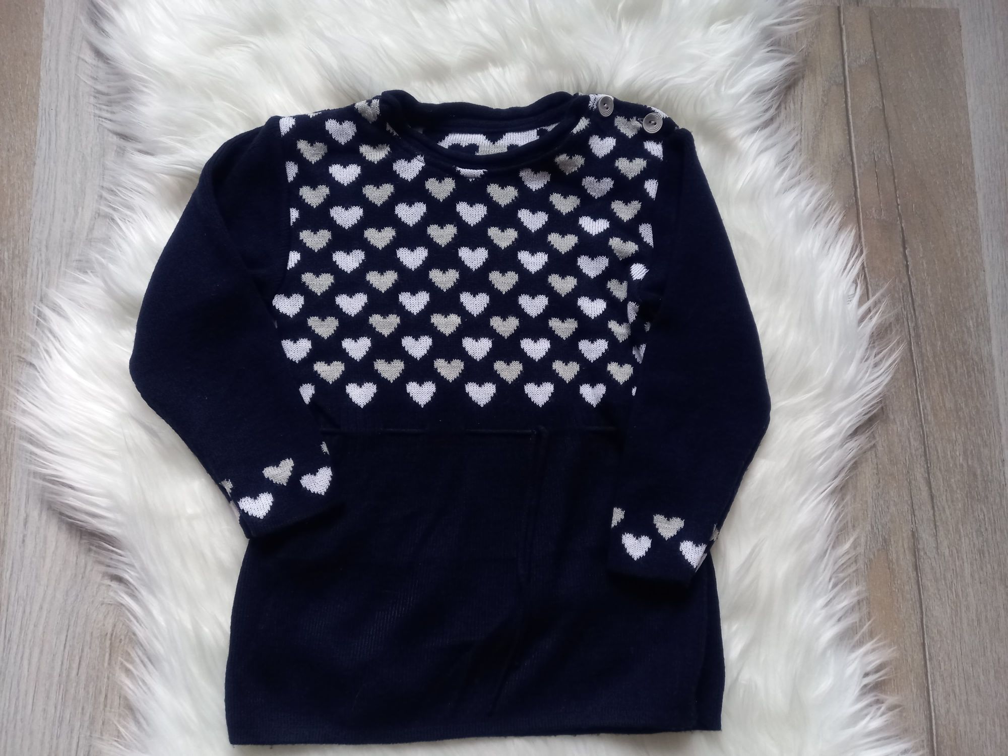 Sweter sweterek serduszka Jomar roz 116 akryl