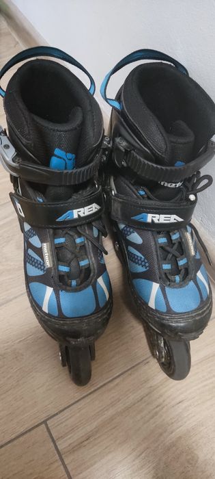 Rolki 34-37 czarny niebieski