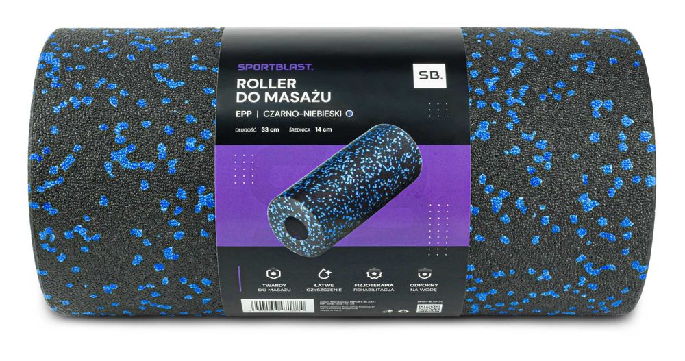 ROLLER WAŁEK do masażu rehabilitacji i ćwiczeń piankowy EPP 33CM Ł