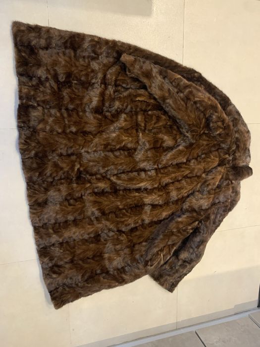 Futro z norek norki czekoladowe m/l