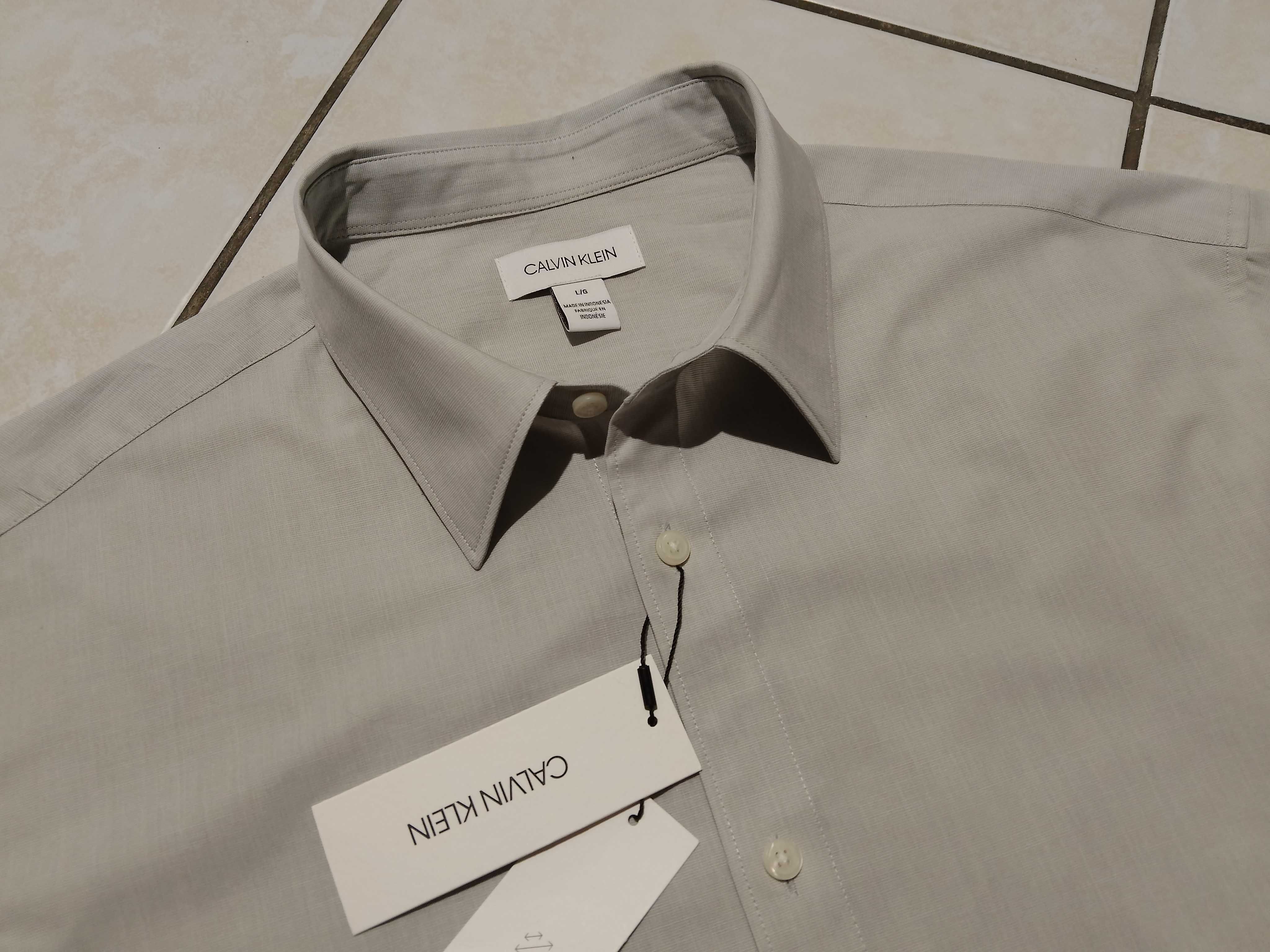 CALVIN KLEIN USA - NOWA! z LOGO i Metkami Koszula Męska rozmiar XL