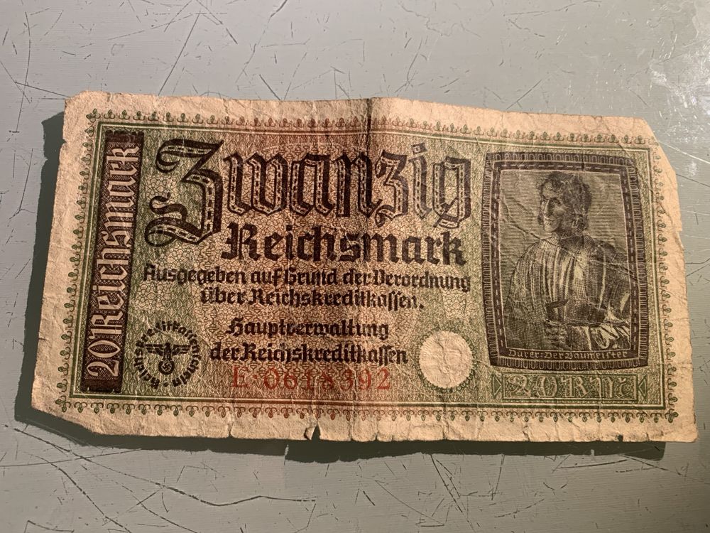 Купюра 20 Reichsmark (1938-1945)