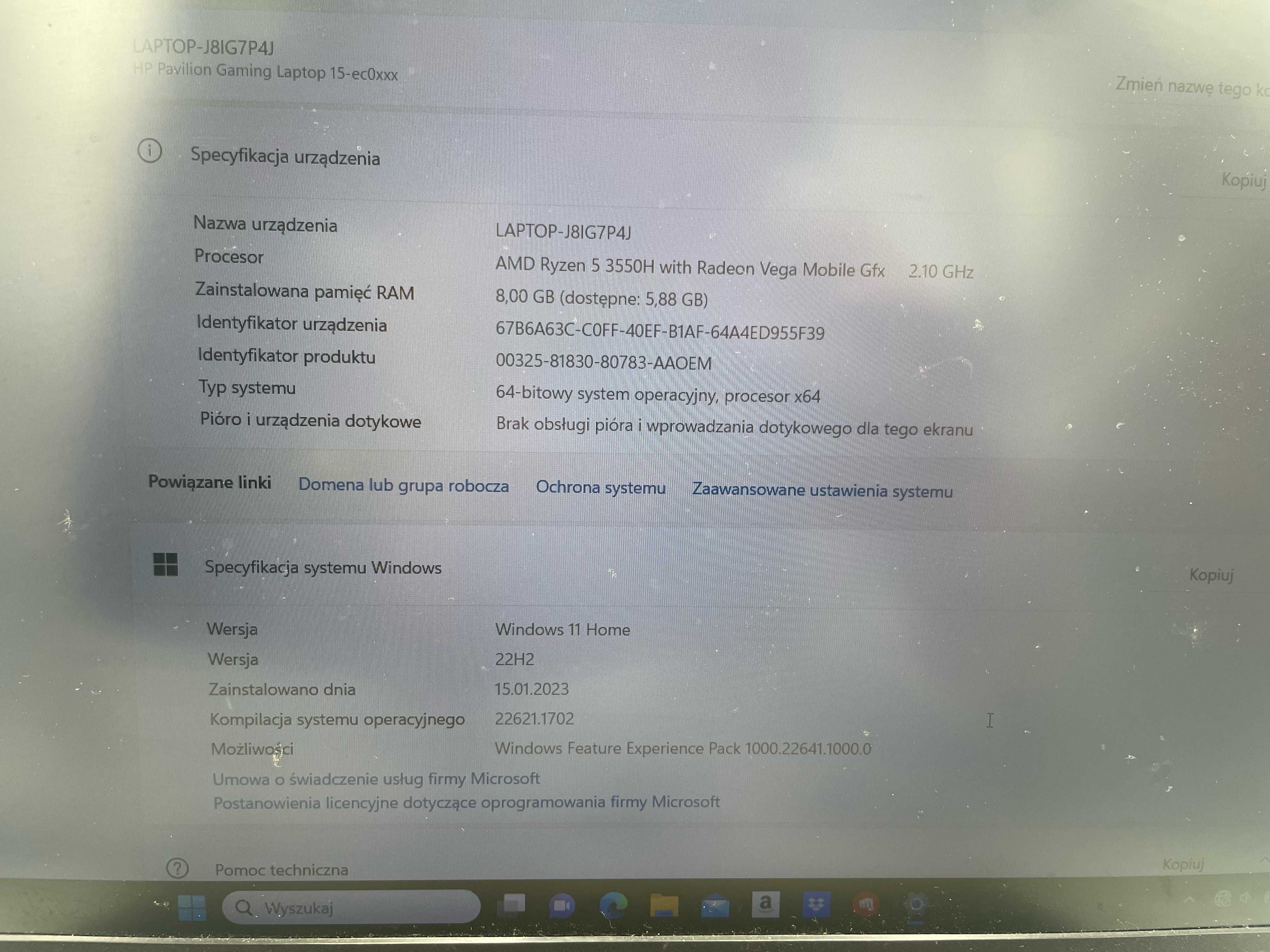 laptop hp pavilion gaming 15 ec0xxx