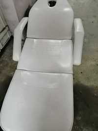 Fotel kosmetyczny, wielofunkcyjny biały