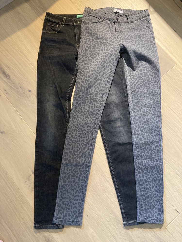 152 - 158 cm 2 x spodnie jeansy