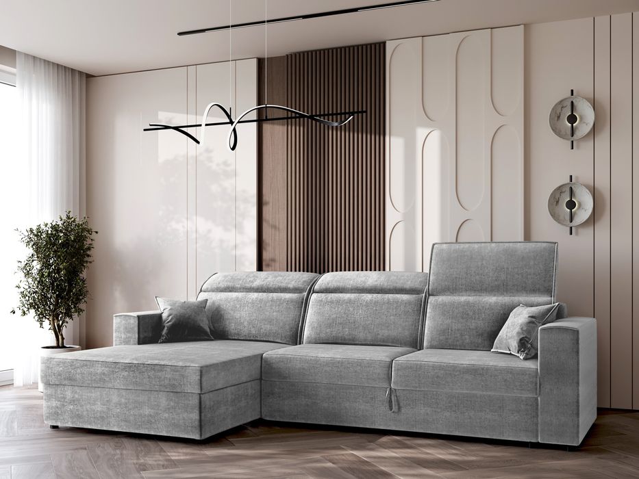 Narożnik prosto od producenta rozkładany regulowane zagłówki