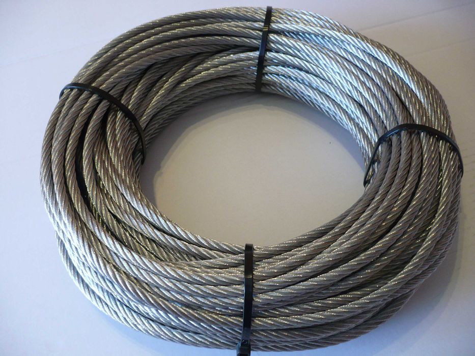 Liona stalowa 4mm ocynkowana 6x19 polska na metry