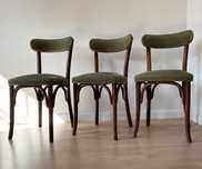 3 krzesła | stare krzesło drewniane na sprężynach | Thonet Art Deco