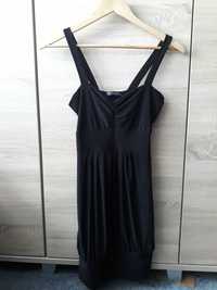 sukienka na ramiączkach mała czarna elastyczna retro vintage