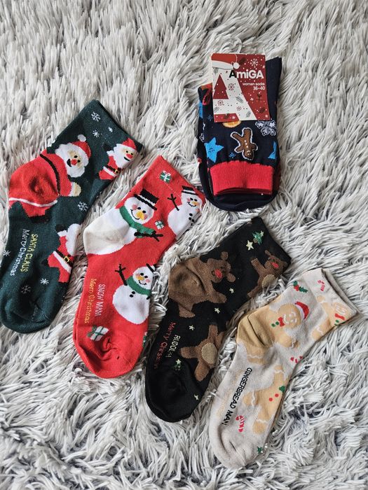 Новогодние женские носочки