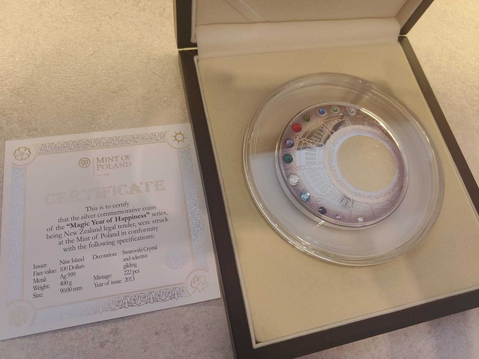 Moneta "Magiczny Rok Szczęścia" 2013 Niue Island $100 Mennica Polska