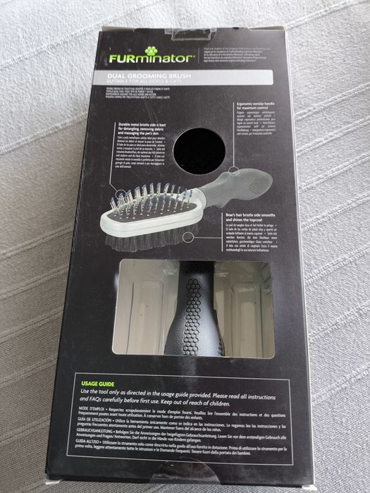 FURminator escova dupla para cães e gatos - nova