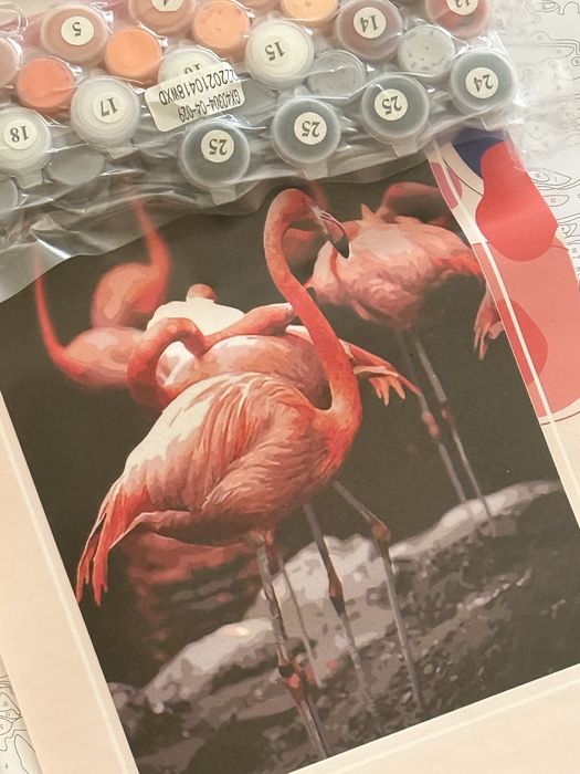 Картина по номерках «Фламінго»