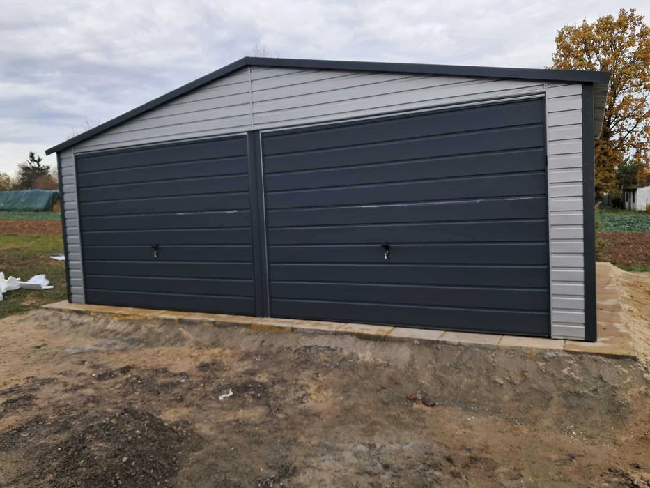 Garaż blaszany 6,5x5 WZMOCNIONY PROFILAMI. Producent. CAŁA POLSKA