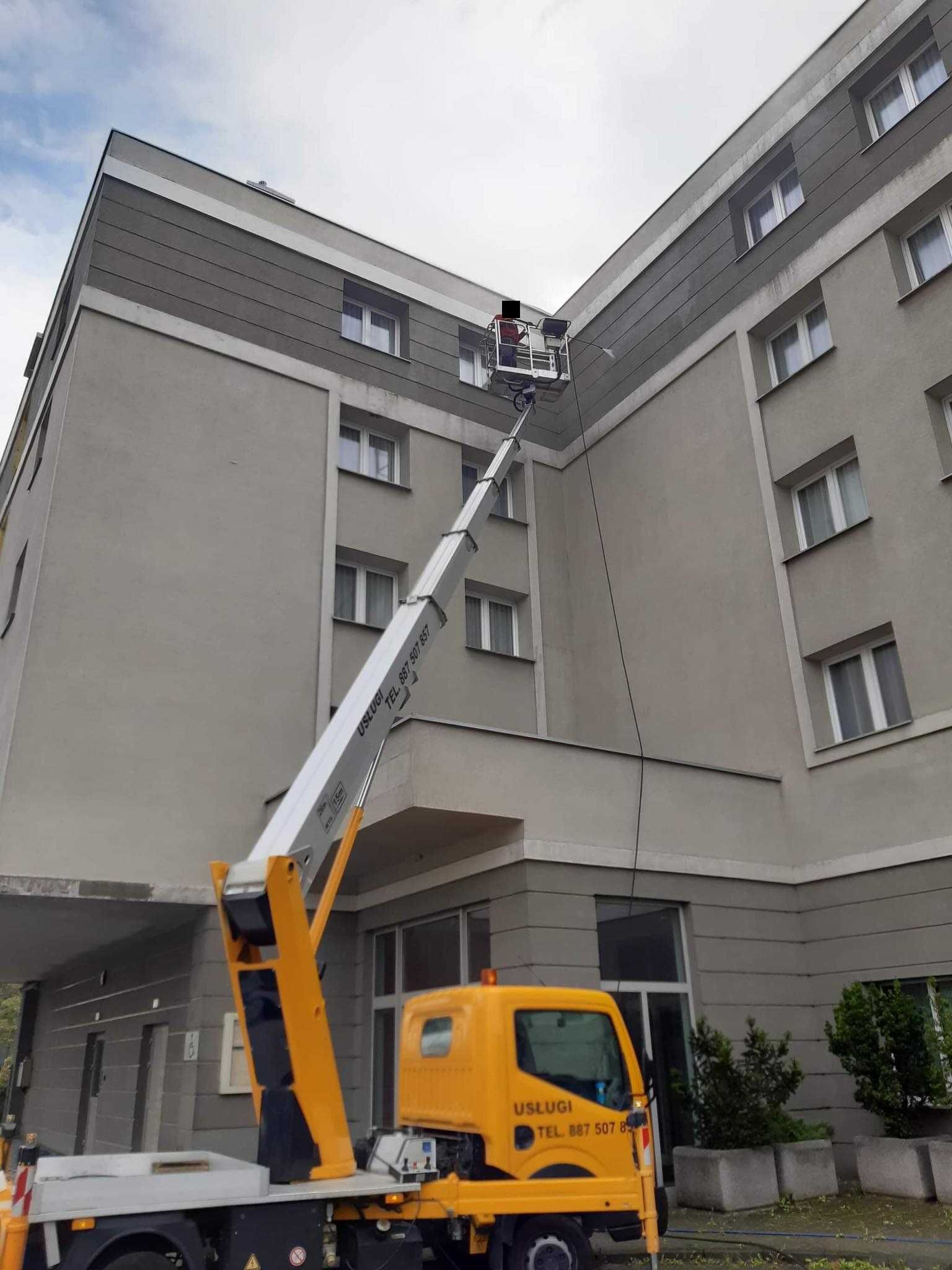 Podnośnik Koszowy Zwyżka Wycinka Drzew Gałęzi Montaż Reklam Wysięgnik