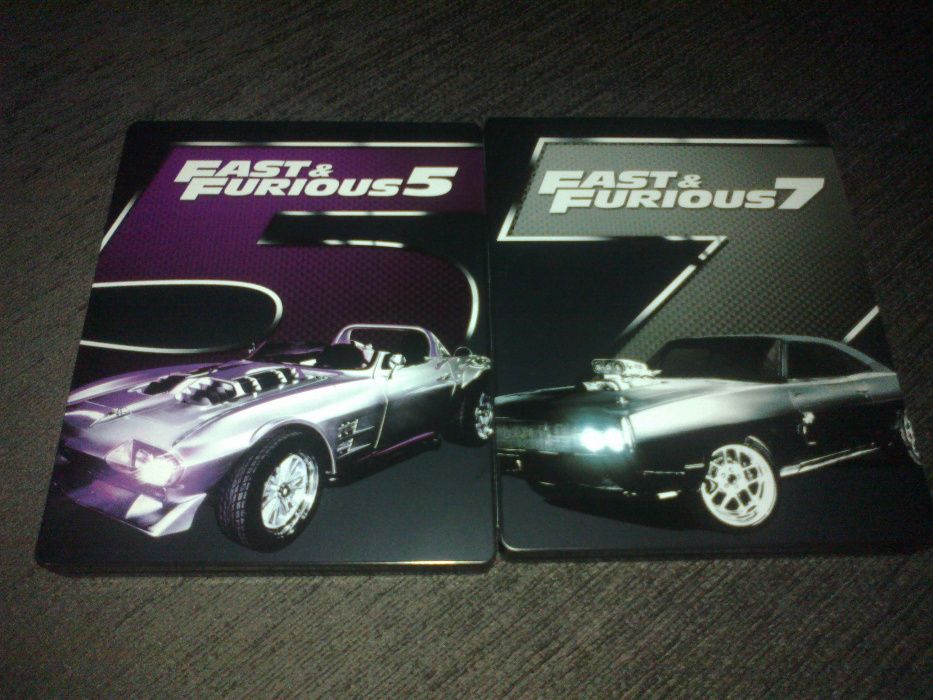Fast & Furious 5 e 7 em caixa metálica - BLU-RAY