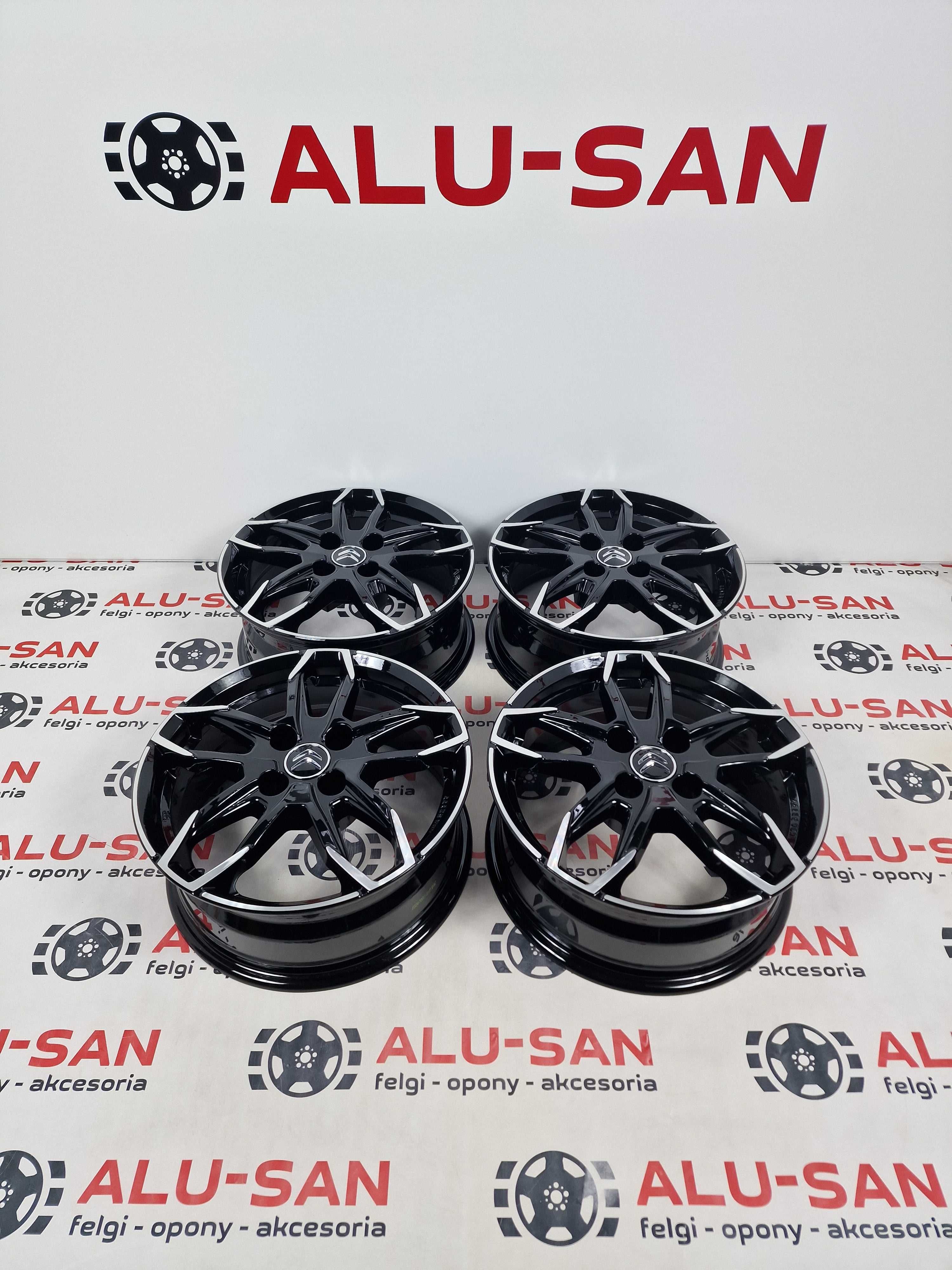 NOWE oryginalne alufelgi CITROEN 16" 4x108 C2 C3 C4 Berlingo - Czarny