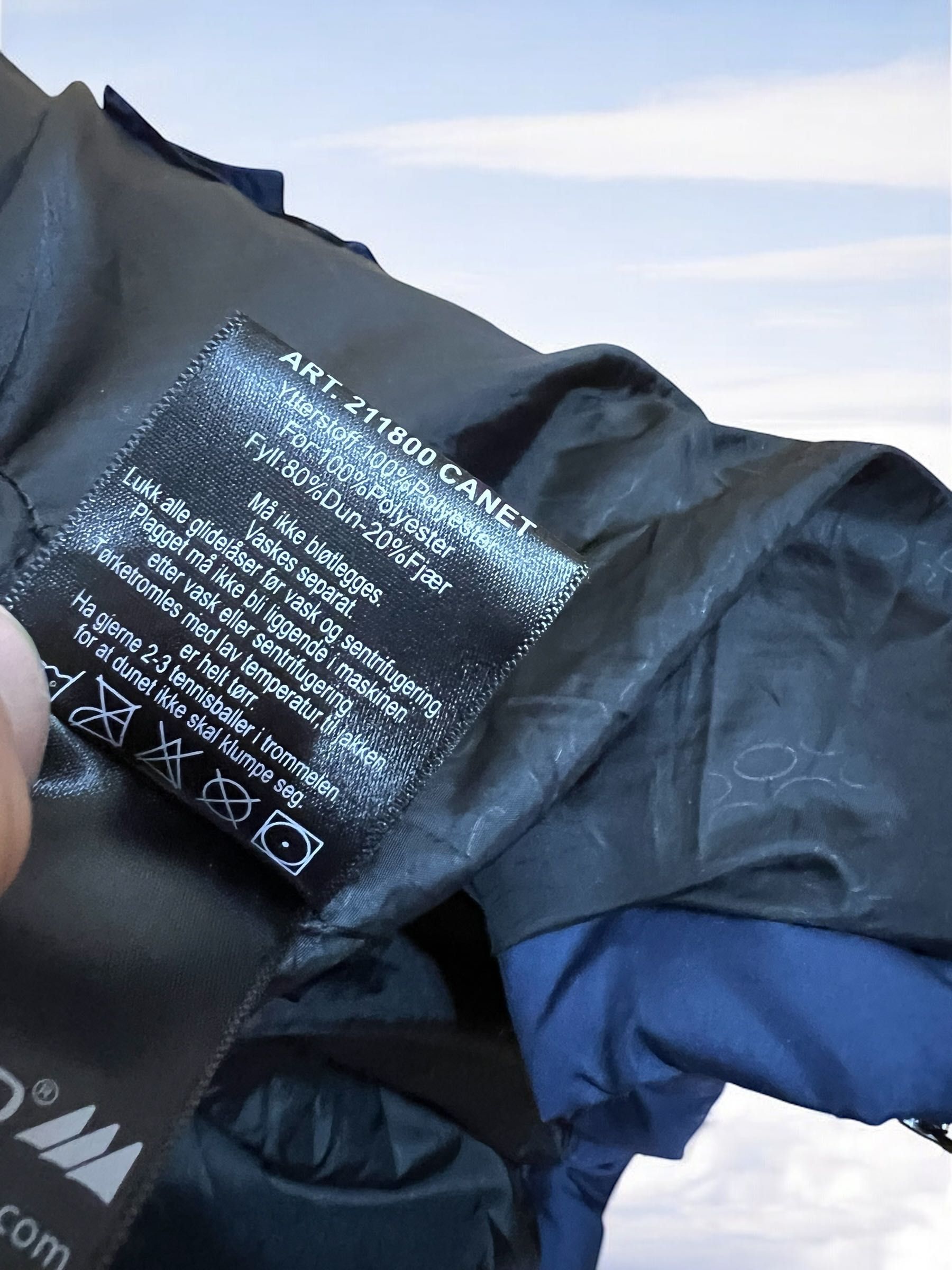 Skogstad roz. XXL damska granatowa parka puchowa