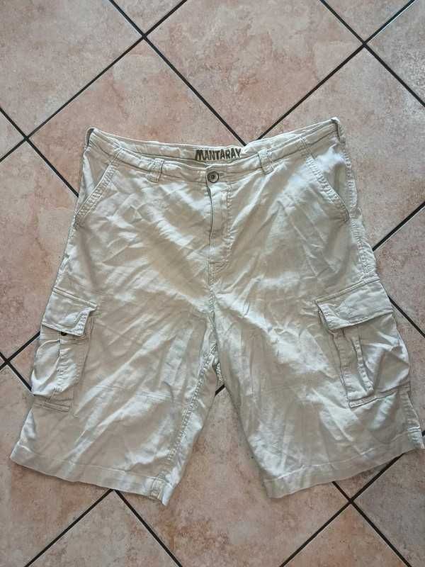 Lniane męskie spodenki MANTARAY, rozmiar XL