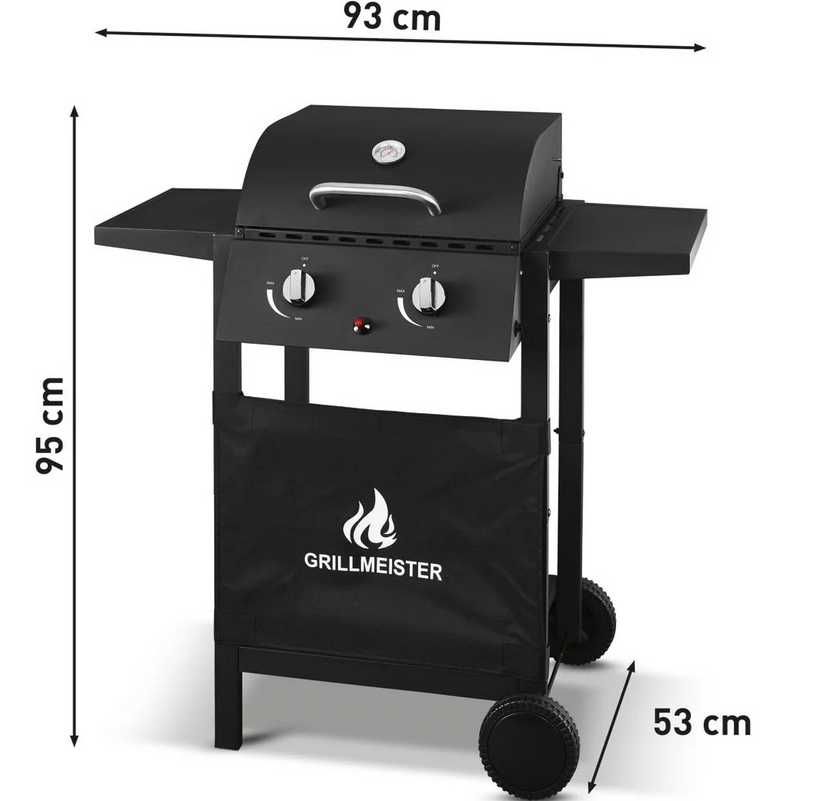 Grill gazowy GRILLMEISTER, 2 palniki, 6 kW