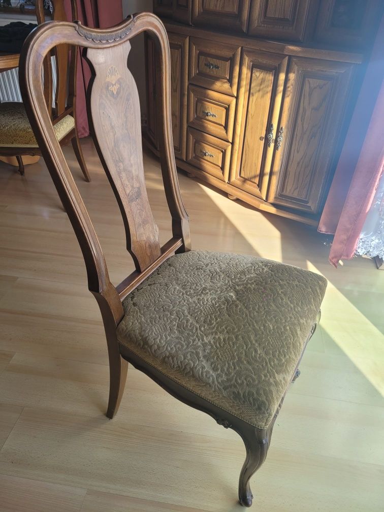 Komplet krzeseł drewnianych 6 sztuk krzesło