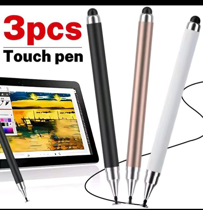 Стилус 2 в 1, стілус для роботи на планшеті, телефоні, малювання