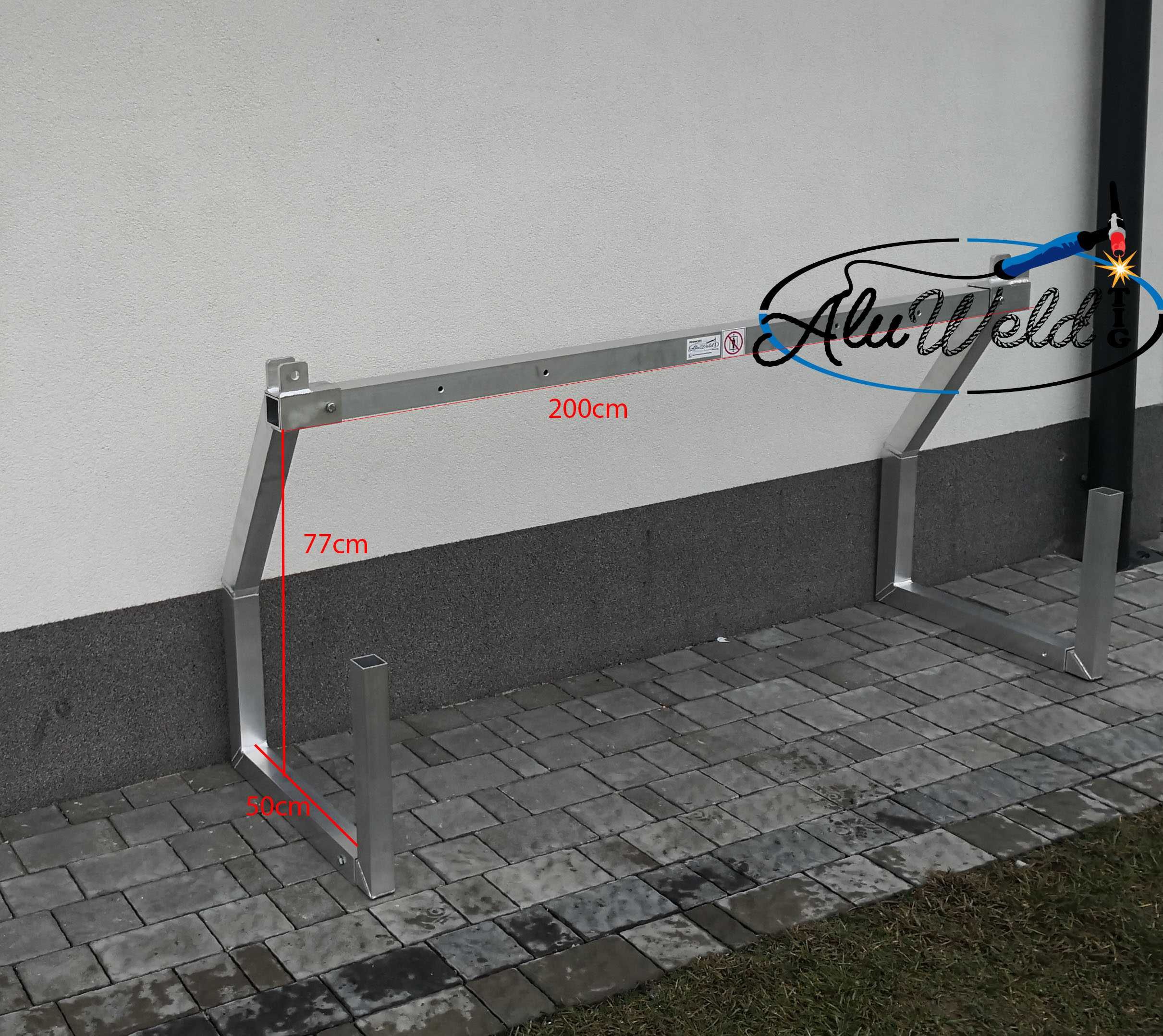 Widły aluminiowe regulowane v1  do Łat żuraw dzwig dekarski