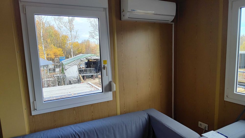 Kontener biurowy 5x9 45m2 podwójny budowlany socjalny klimatyzacja