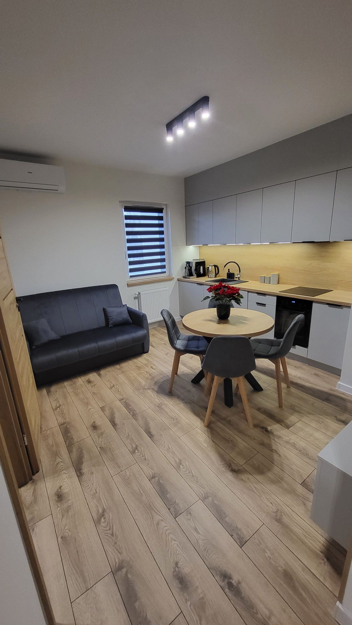 Apartament z oddzielną sypialnią.