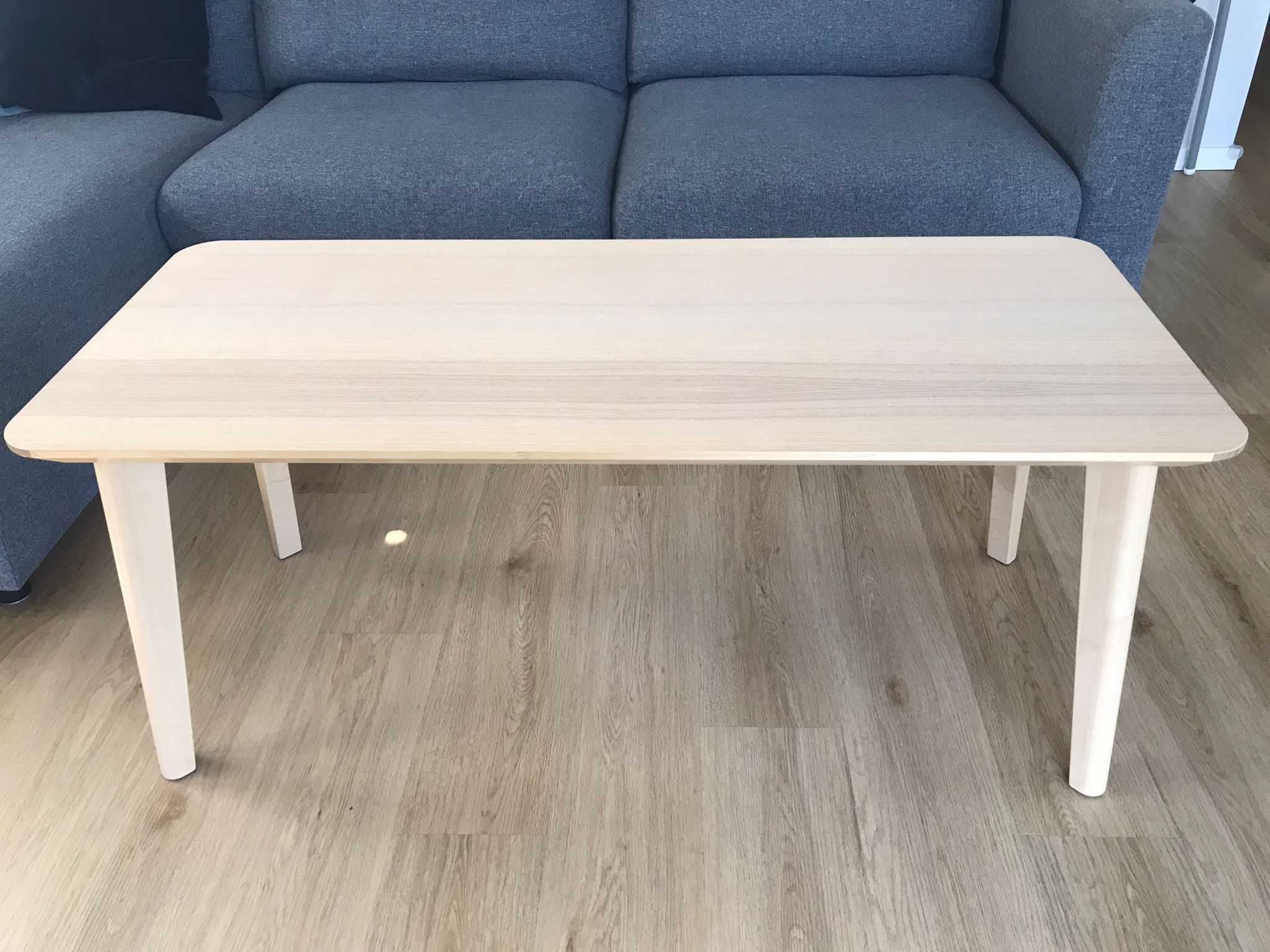 IKEA LISABO Stolik kawowy, okleina jesionowa, 118x50 cm