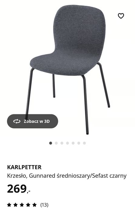 Nowe -40% ceny krzesło Ikea KARLPETTER kilkanaście sztuk