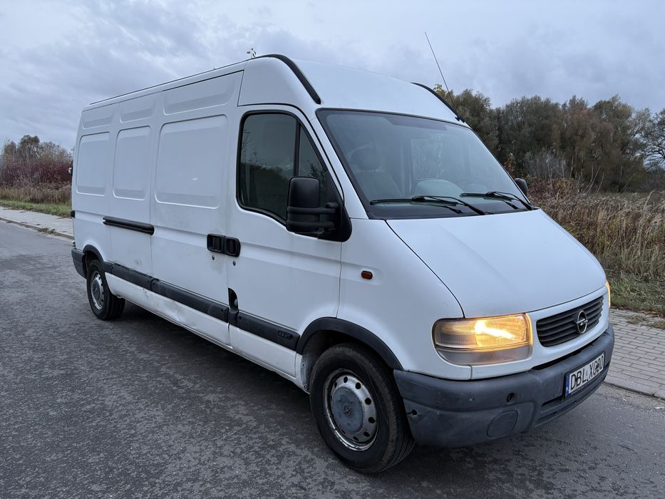 Opel Movano/2.5 TD/2003 rok/długi/wysoki/hak/idealny do pracy