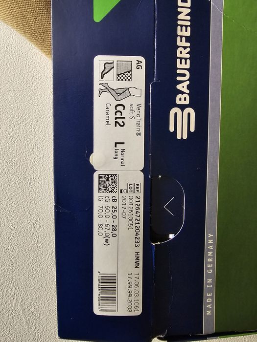 Pończochy uciskowe Bauerfeind VenoTrain soft rozm. L