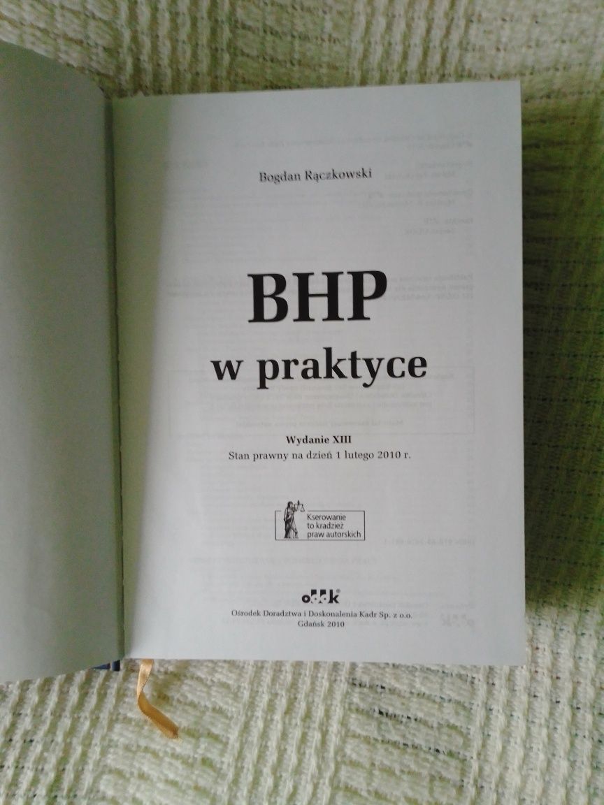 BHP w praktyce Bogdan Rączkowski Wydanie 13.