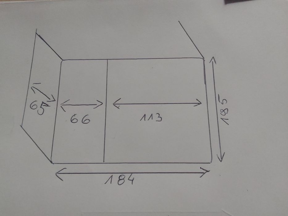 Szafa z lustrem dżwi przesuwane