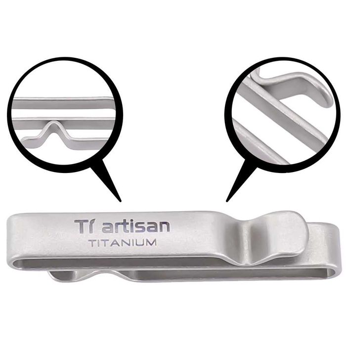 EDC Титанова кліпса затискач Tiartisan для поуча ключів клипса карабін