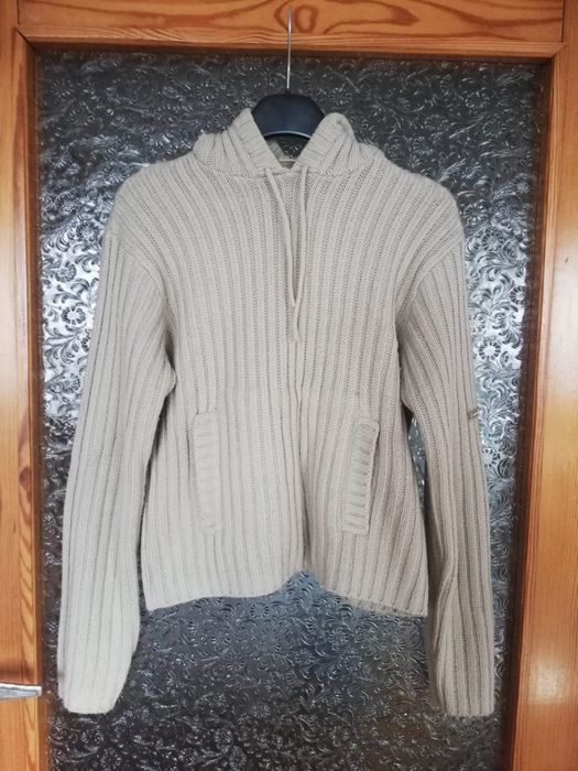 Sweter beżowy z kapturem rozm. S
