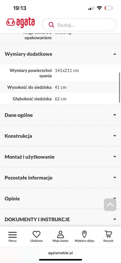 Narożnik Pablo AGATA MEBLE funkcja spania