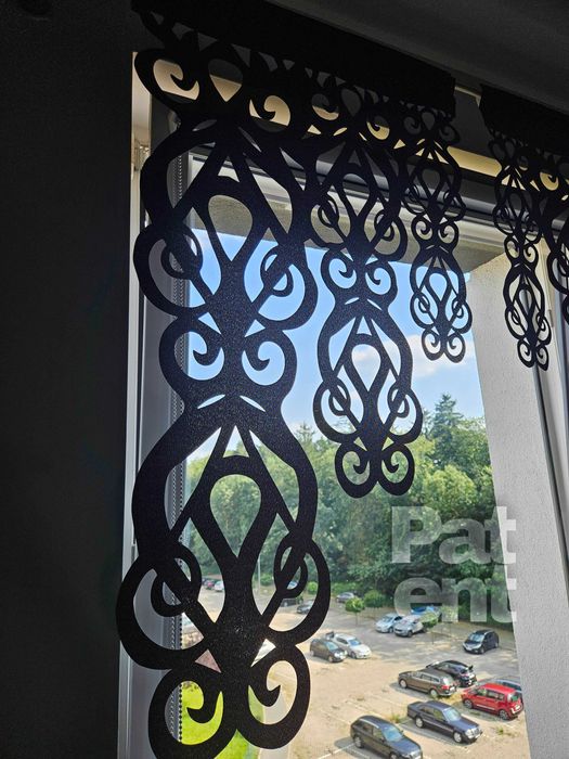 Firana panele ekranowe 60x100 cm żakardowe 2 sztuki na okno czarne