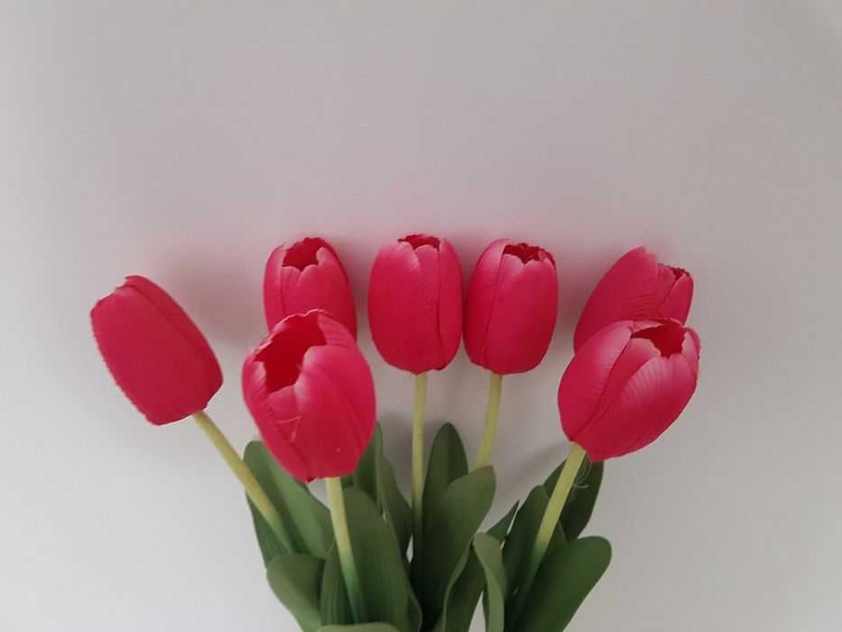 Kwiaty Tulipany czerwone 7 szt
