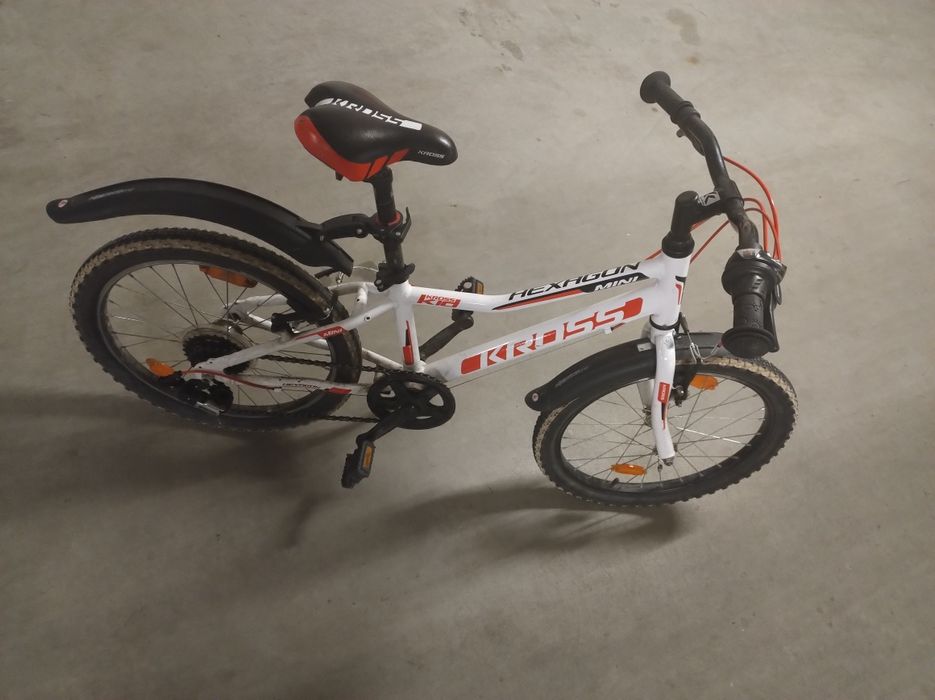 Rower dziecięcy kross kids hexagon mini biało czerwony