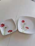 Conjunto de Pratos com Flores